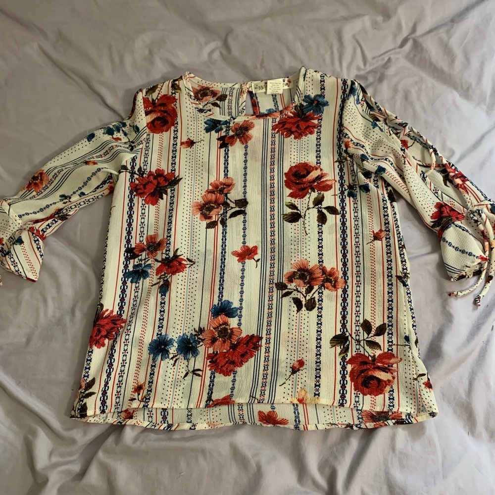 Floral White Long Sleeve